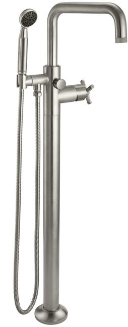 CALIFORNIA FAUCETS 0911-30XK.18 Descanso Tub Fillers Industrial Single Hole Floor Mount Tub Filler - Quad Spout