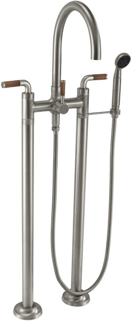 CALIFORNIA FAUCETS 1003-30T.18 Descanso Tub Fillers Industrial Floor Mount Tub Filler - Arc Spout