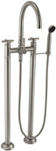 CALIFORNIA FAUCETS 1003-30X.18 Descanso Tub Fillers Industrial Floor Mount Tub Filler - Arc Spout