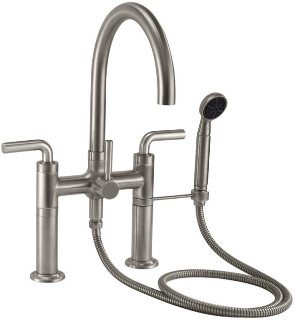 CALIFORNIA FAUCETS 1008-30.18 Descanso Tub Fillers Industrial Deck Mount Tub Filler - Arc Spout Main image