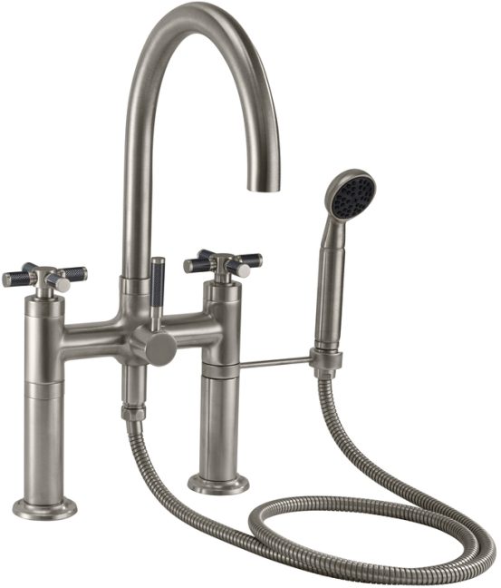 CALIFORNIA FAUCETS 1008-30XF.18 Descanso Tub Fillers Industrial Deck Mount Tub Filler - Arc Spout Main image