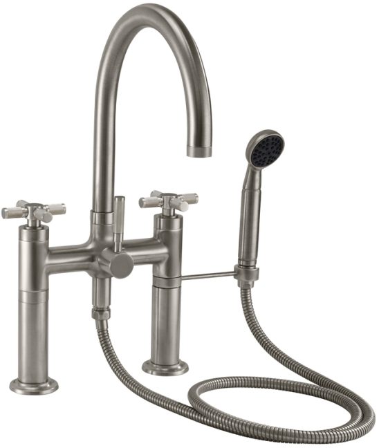 CALIFORNIA FAUCETS 1008-30XK.18 Descanso Tub Fillers Industrial Deck Mount Tub Filler - Arc Spout Main image
