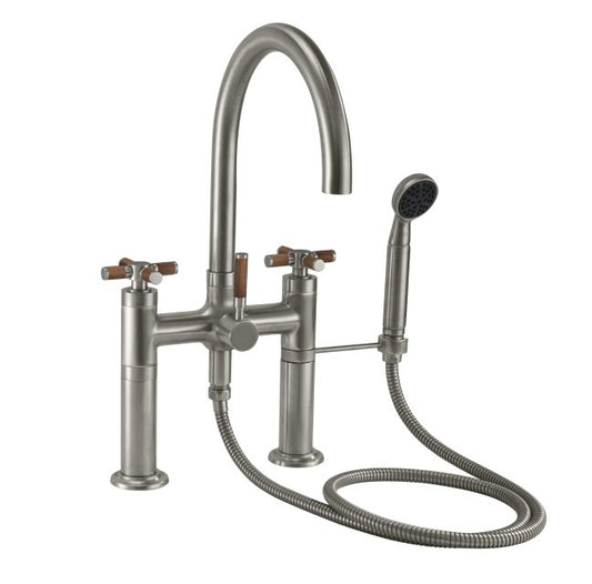 CALIFORNIA FAUCETS 1008-30XT.18 Descanso Tub Fillers Industrial Deck Mount Tub Filler - Arc Spout