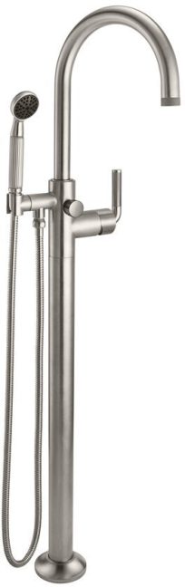 CALIFORNIA FAUCETS 1011-30K.20 Descanso Tub Fillers Industrial Single Hole Floor Mount Tub Filler - Arc Spout