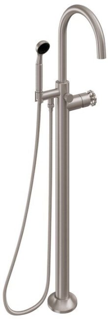 CALIFORNIA FAUCETS 1011-80W.20 Descanso Tub Fillers Industrial Single Hole Floor Mount Tub Filler - Arc Spout