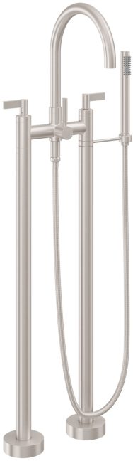 CALIFORNIA FAUCETS 1103-40.18 Asilomar Tub Fillers Contemporary Floor Mount Tub Filler - Arc Spout