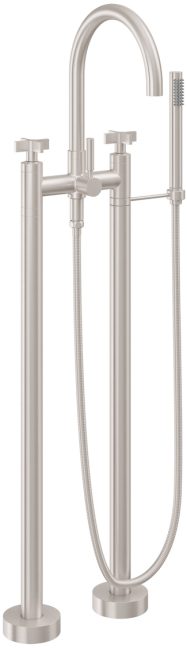 CALIFORNIA FAUCETS 1103-40X.20 Asilomar Tub Fillers Contemporary Floor Mount Tub Filler - Arc Spout