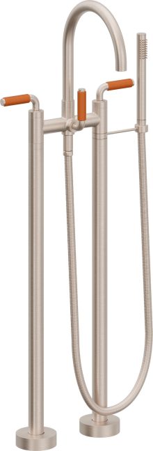CALIFORNIA FAUCETS 1103-41-OP.20 Asilomar Tub Fillers Contemporary Floor Mount Tub Filler - Arc Spout