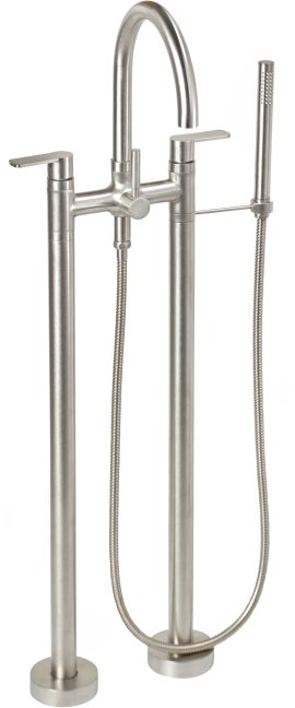 CALIFORNIA FAUCETS 1103-E4.20 Asilomar Tub Fillers Contemporary Floor Mount Tub Filler - Arc Spout