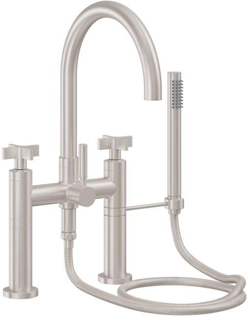 CALIFORNIA FAUCETS 1108-40X.20 Asilomar Tub Fillers Contemporary Deck Mount Tub Filler - Arc Spout