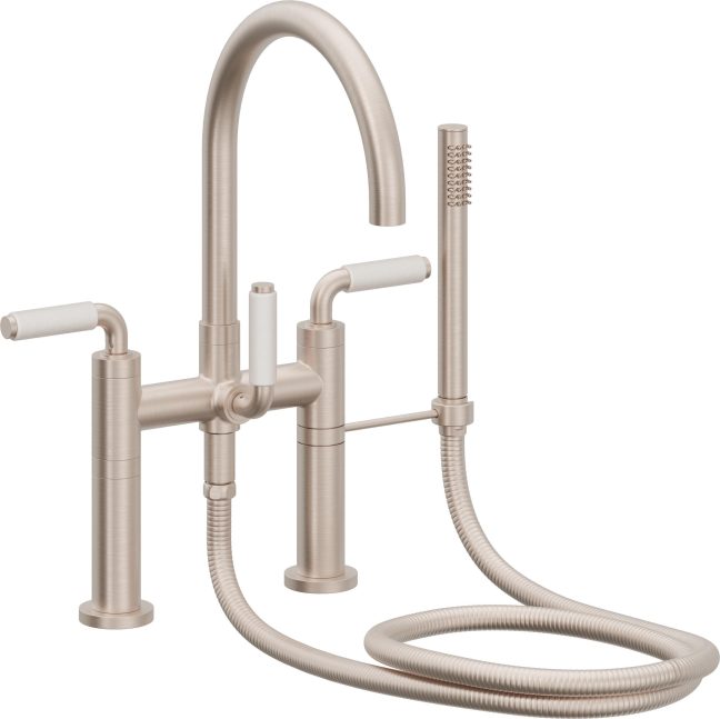 CALIFORNIA FAUCETS 1108-41-WP.20 Asilomar Tub Fillers Contemporary Deck Mount Tub Filler - Arc Spout