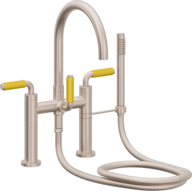 CALIFORNIA FAUCETS 1108-41-YP.18 Asilomar Tub Fillers Contemporary Deck Mount Tub Filler - Arc Spout