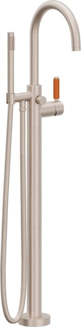 CALIFORNIA FAUCETS 1111-41-OP.18 Asilomar Tub Fillers Contemporary Single Hole Floor Mount Tub Filler - Arc Spout
