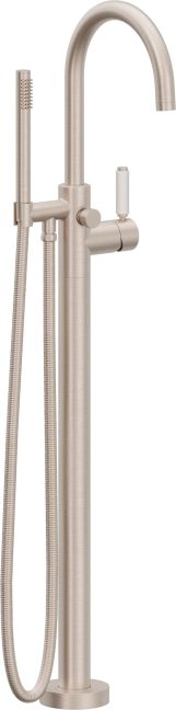 CALIFORNIA FAUCETS 1111-41-WP.20 Asilomar Tub Fillers Contemporary Single Hole Floor Mount Tub Filler - Arc Spout