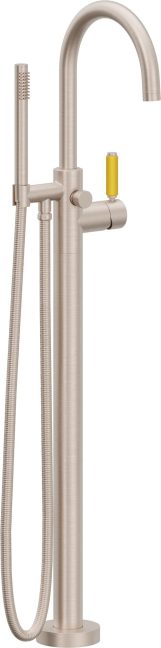 CALIFORNIA FAUCETS 1111-41-YP.18 Asilomar Tub Fillers Contemporary Single Hole Floor Mount Tub Filler - Arc Spout