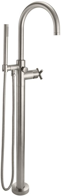 CALIFORNIA FAUCETS 1111-H65.18 Asilomar Tub Fillers Contemporary Single Hole Floor Mount Tub Filler - Arc Spout