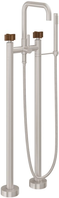 CALIFORNIA FAUCETS 1203-37XT.20 Bolsa Tub Fillers Contemporary Floor Mount Tub Filler - Quad Spout