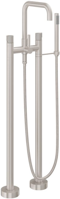 CALIFORNIA FAUCETS 1203-39P.18 Bolsa Tub Fillers Contemporary Floor Mount Tub Filler - Quad Spout