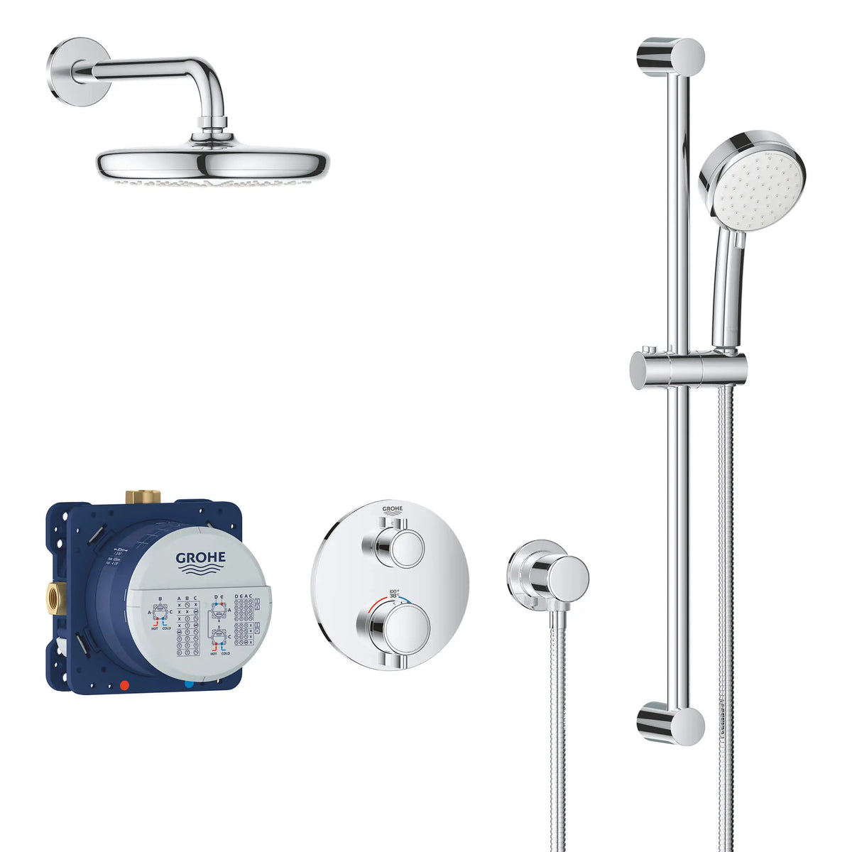 GROHE 34745000 Grohtherm Round Thm Shwr Set Main image