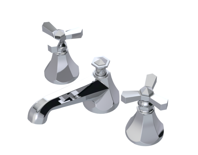RUBINET 1AHXC Hexis Widespread Lav. Set. (less drain) Main image