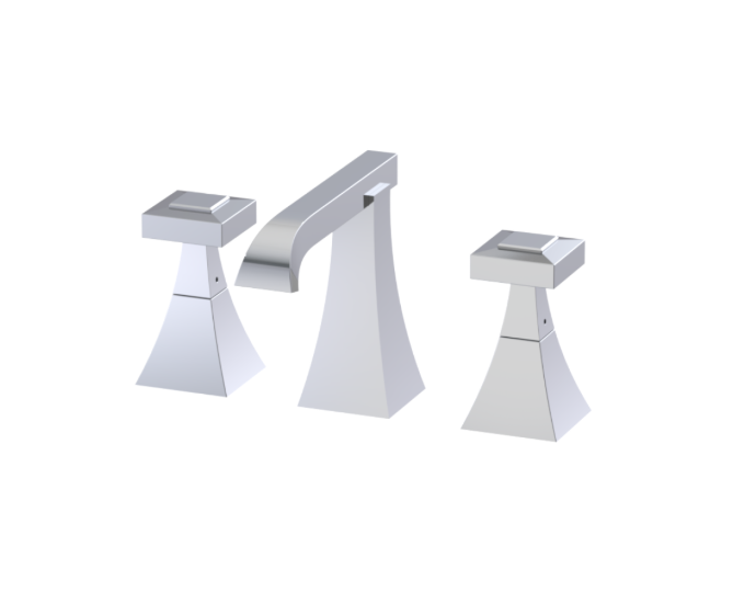 RUBINET 1AICQ Ice Widespread Lav. Set. (less drain)