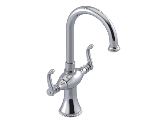 RUBINET 1CETL Etruscan Single Hole Dual Handle Lav. Set. (less drain)