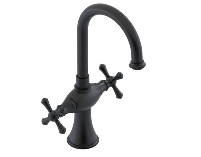 RUBINET 1CFMC Jasmin Single Hole Dual Handle Lav. Set. (less drain)