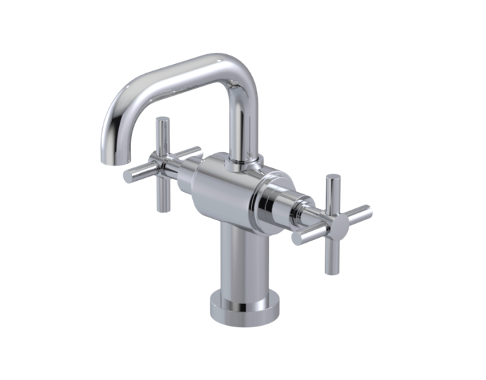 RUBINET 1CGNC Genesis Single Hole Dual Handle Lav. Set. (less drain)