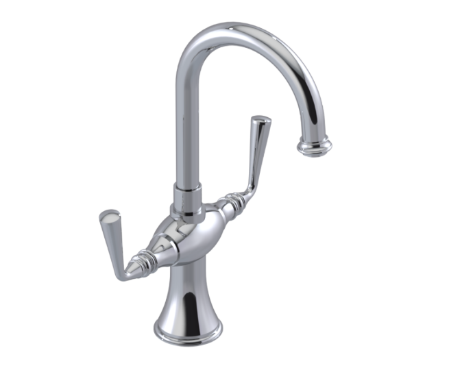 RUBINET 1CJSL Jasmin Single Hole Dual Handle Lav. Set. (less drain)