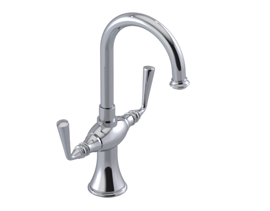 RUBINET 1CJSL Jasmin Single Hole Dual Handle Lav. Set. (less drain)