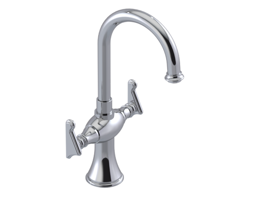 RUBINET 1CJSS Jasmin Single Hole Dual Handle Lav. Set. (less drain)