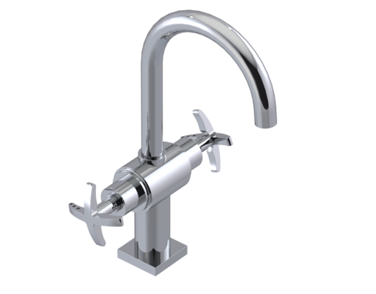 RUBINET 1CLAC LaSalle Single Hole Dual Handle Lav. Set. (less drain)