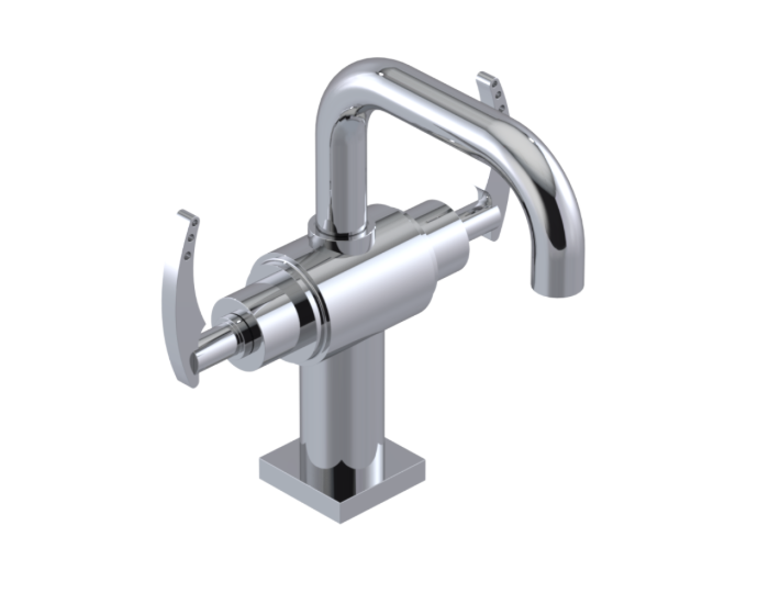 RUBINET 1CLGL LaSalle Single Hole Dual Handle Lav. Set. with Genesis spout (less drain)