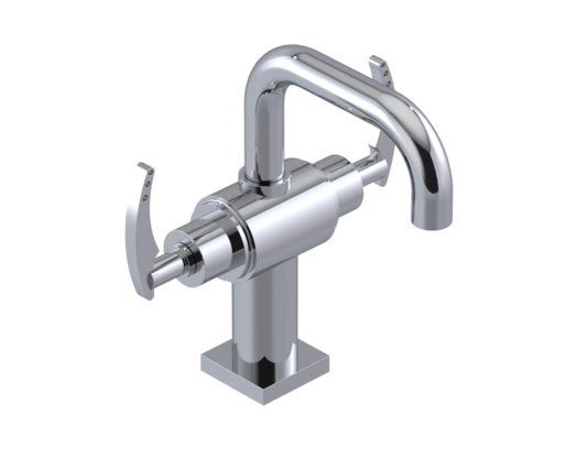RUBINET 1CLGL LaSalle Single Hole Dual Handle Lav. Set. with Genesis spout (less drain)