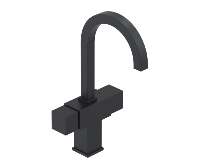 RUBINET 1CRSQ Seven Single Hole Dual Handle Lav. Set. (less drain)