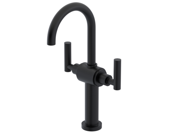 RUBINET 1DGLL Genesis Single Hole Dual Handle Lav. Set with LaSalle Spout with extended base (less drain)