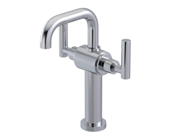 RUBINET 1DGNL Genesis Single Hole Dual Handle Lav. Set. with extended base (less drain)