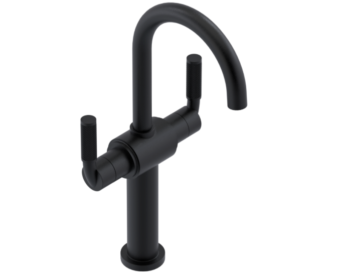 RUBINET 1DHOL H2O Single Hole Dual Handle Lav. Set. with extended base (less drain)