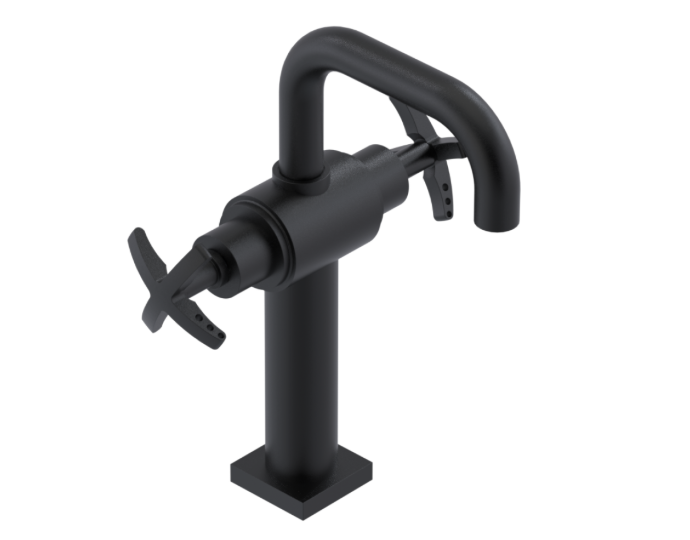 RUBINET 1DLGC LaSalle Single Hole Dual Handle Lav. Set. with extended base with Genesis spout (less drain) Secondary image
