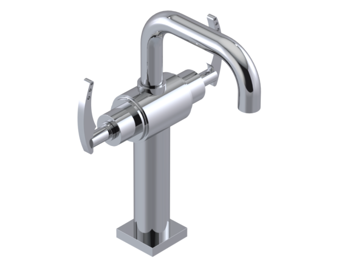 RUBINET 1DLGL LaSalle Single Hole Dual Handle Lav. Set. with extended base with Genesis spout (less drain) Main image