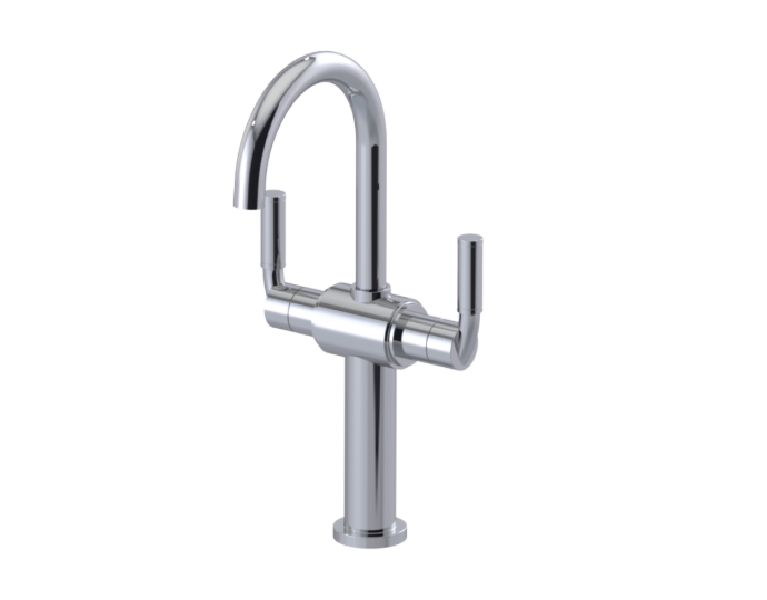 RUBINET 1DNVL Nouveau Single Hole Dual Handle Lav. Set. with extended base (less drain) Main image