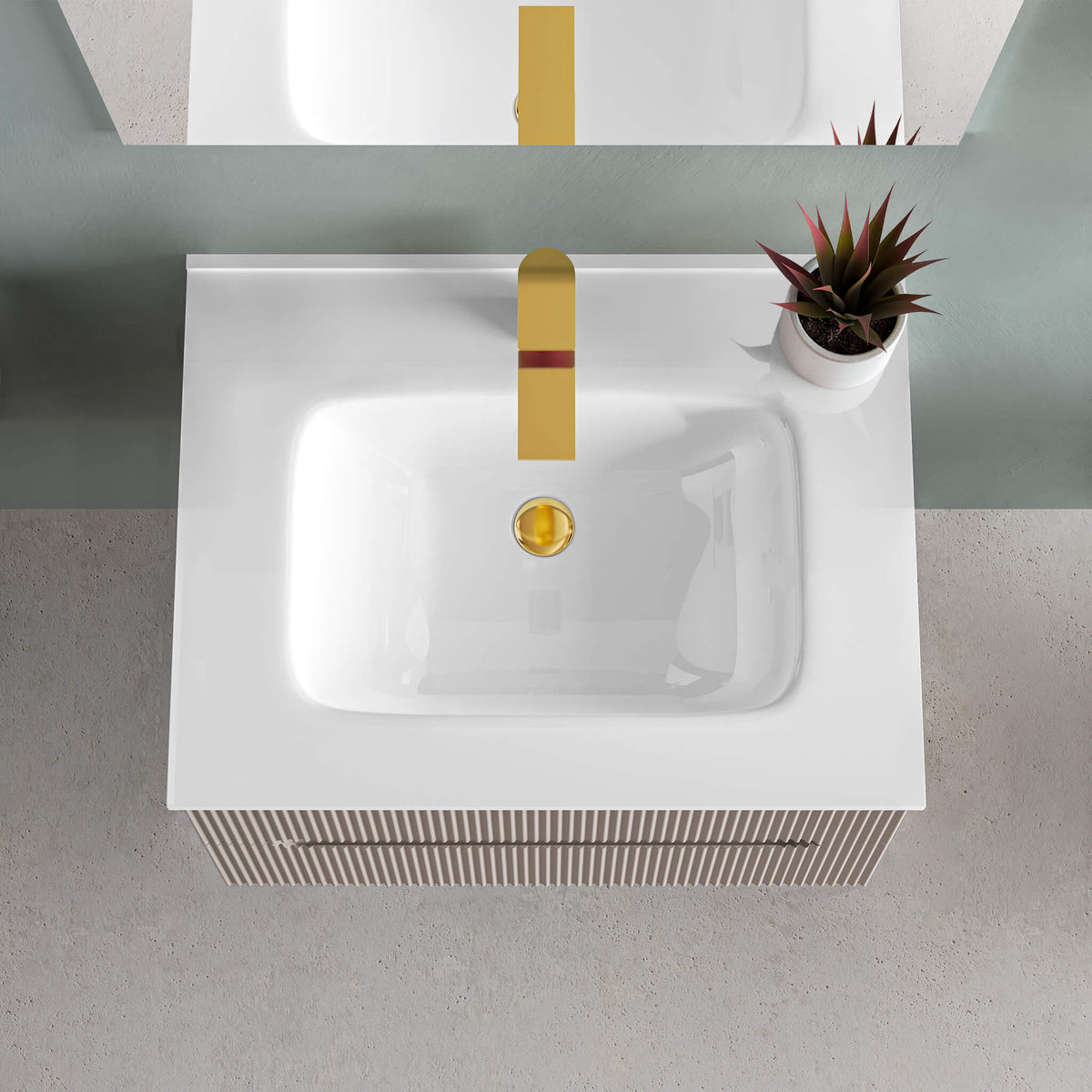 STONETOUCH 1POR24 Porto 24" Porcelain Vanity Top - 1 Hole Main image