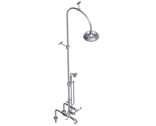 RUBINET 2DETL Etruscan Deck Mount Tub & Shower with Hand Held Shower