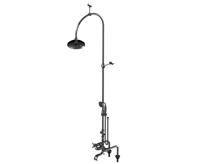 RUBINET 2DFML Jasmin Deck Mount Tub & Shower with Hand Held Shower