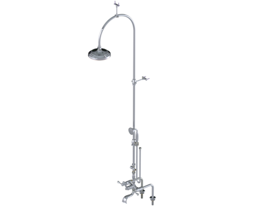 RUBINET 2DFML Jasmin Deck Mount Tub & Shower with Hand Held Shower