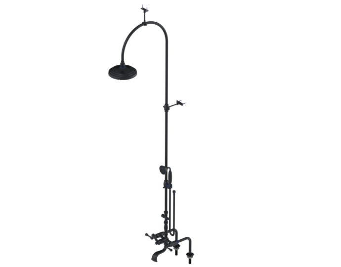 RUBINET 2DFML Jasmin Deck Mount Tub & Shower with Hand Held Shower