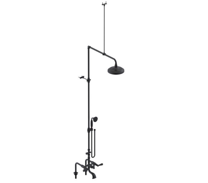 RUBINET 2DHXL Hexis Deck Mount Tub & Shower with Hand Held Shower