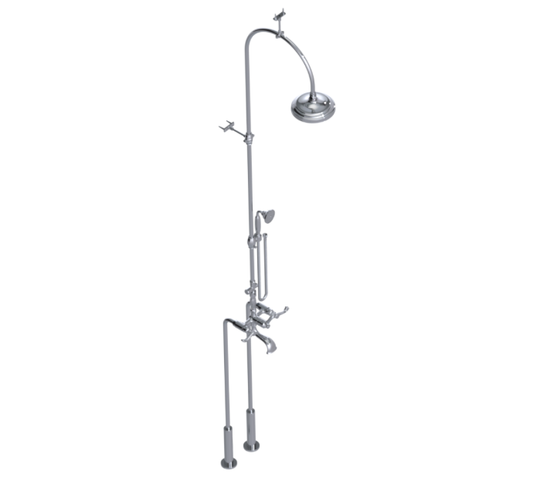 RUBINET 2FETL Etruscan Floor Mount Tub & Shower with Hand Held Shower