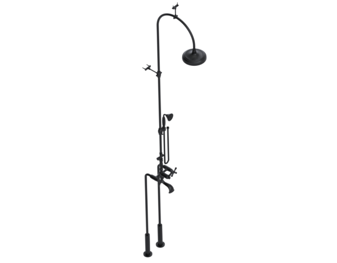 RUBINET 2FFML Jasmin Floor Mount Tub & Shower with Hand Held Shower