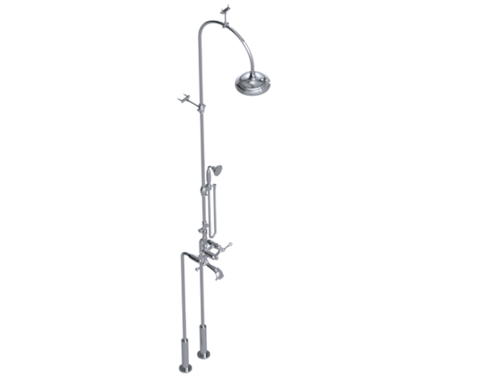 RUBINET 2FFML Jasmin Floor Mount Tub & Shower with Hand Held Shower